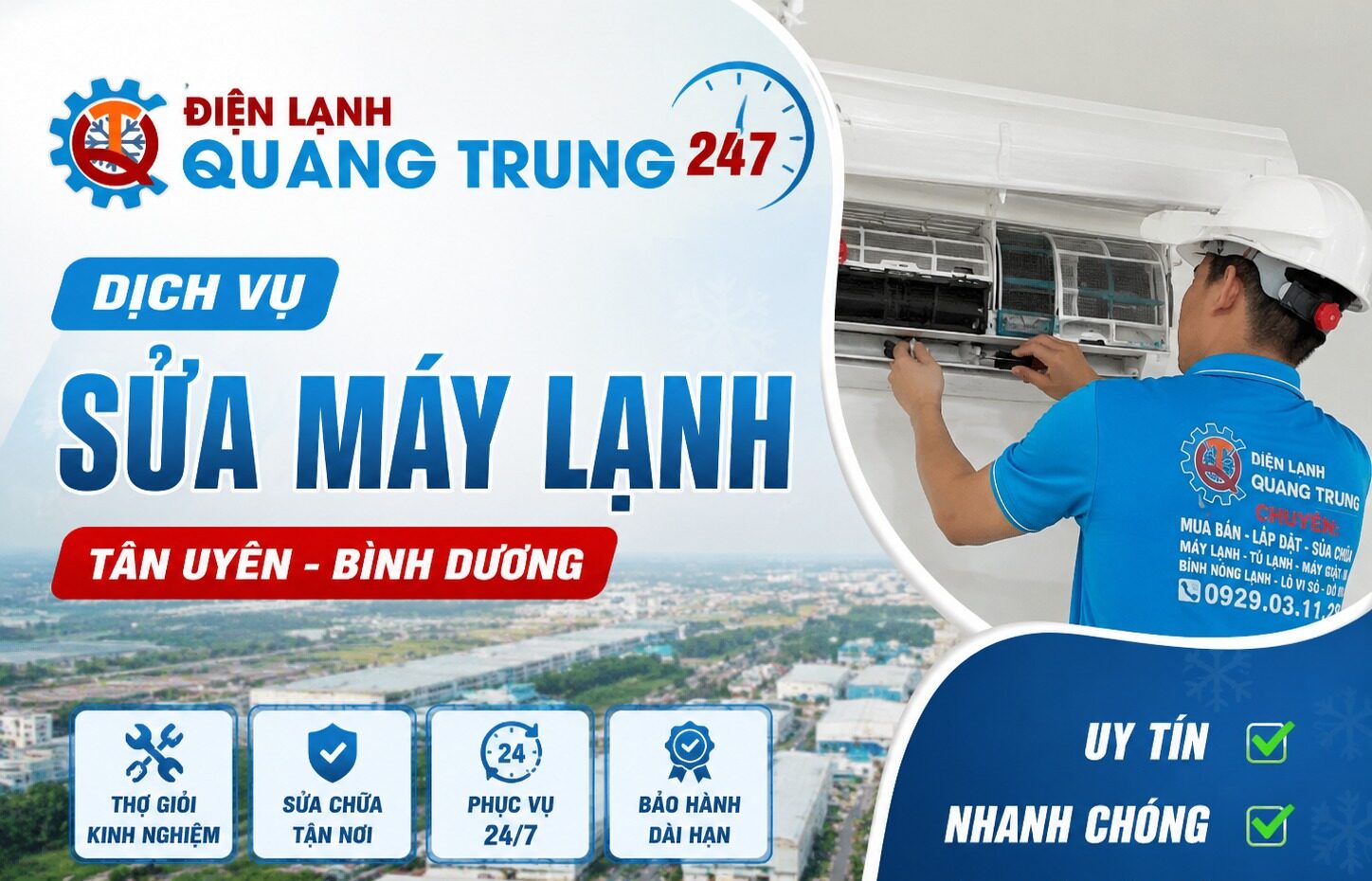 Sửa máy lạnh Tân Uyên Bình Dương