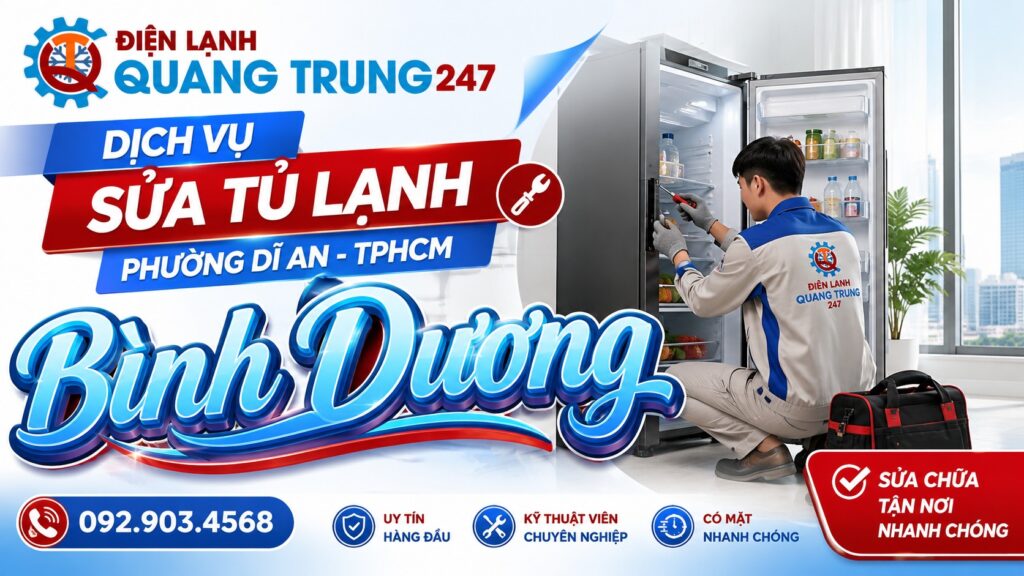 Dịch Vụ Sửa Tủ Lạnh Dĩ An Bình Dương Uy Tín, Chuyên Nghiệp