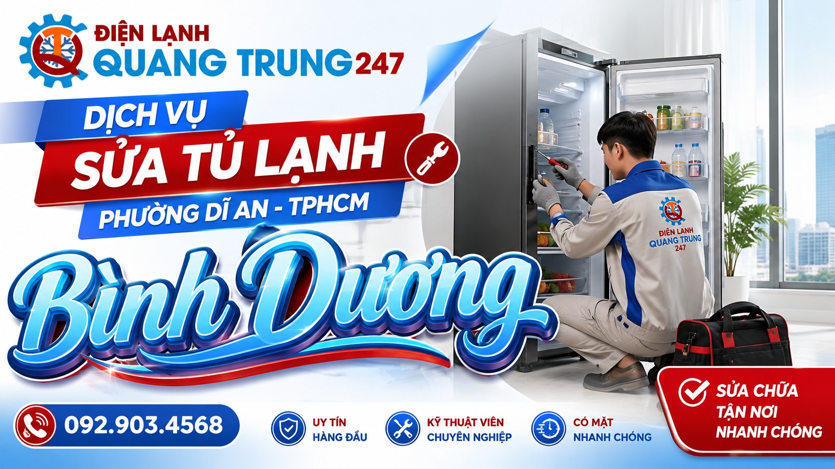 Dịch Vụ Sửa Tủ Lạnh Phường Dĩ An- TPHCM