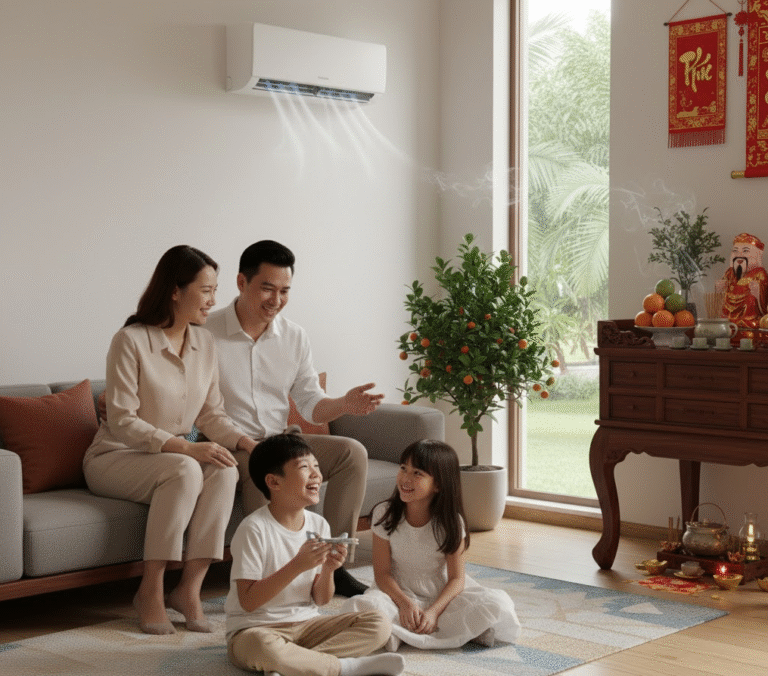 Nhà “Mát Lành, Vượng Khí”: Bí Quyết Từ Máy Lạnh Sạch Và Bàn Thờ Chuẩn Phong Thủy