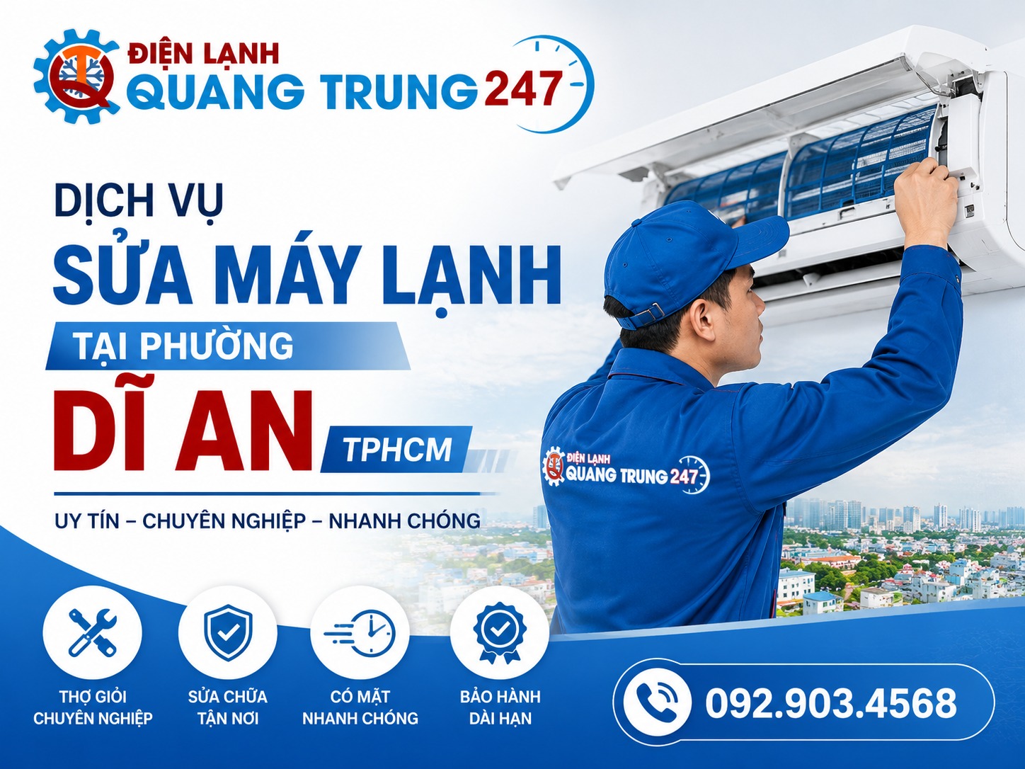 Dịch Vụ Sửa Máy Lạnh Tại Phường Dĩ An TPHCM