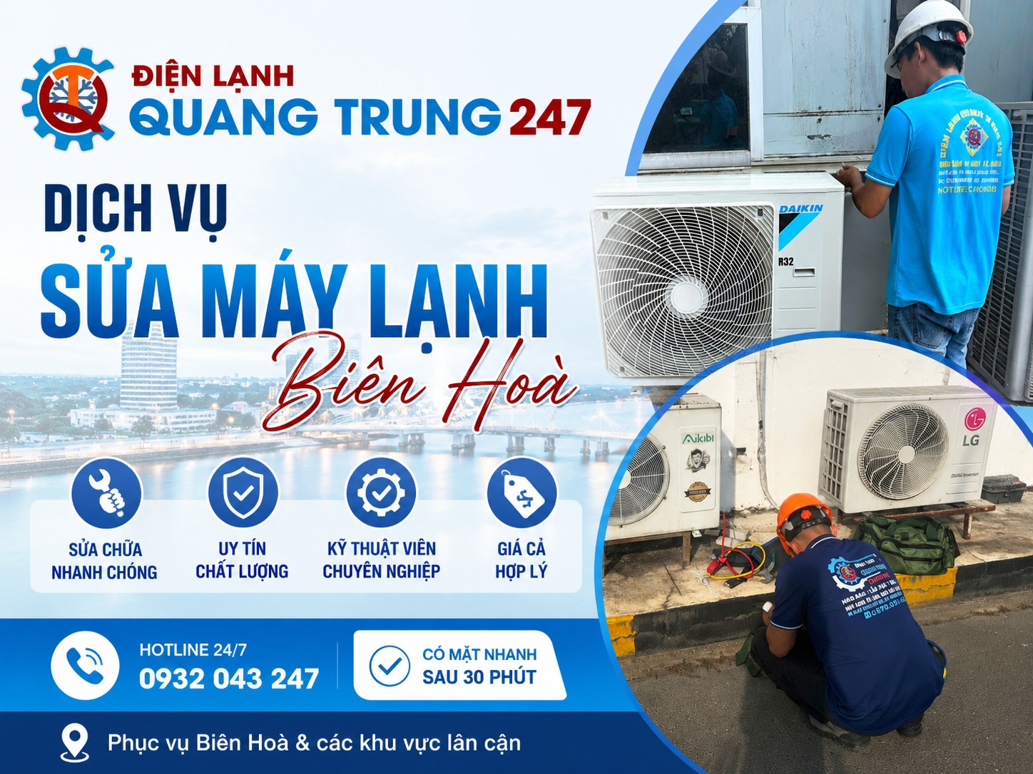 Sửa máy lạnh Biên Hoà