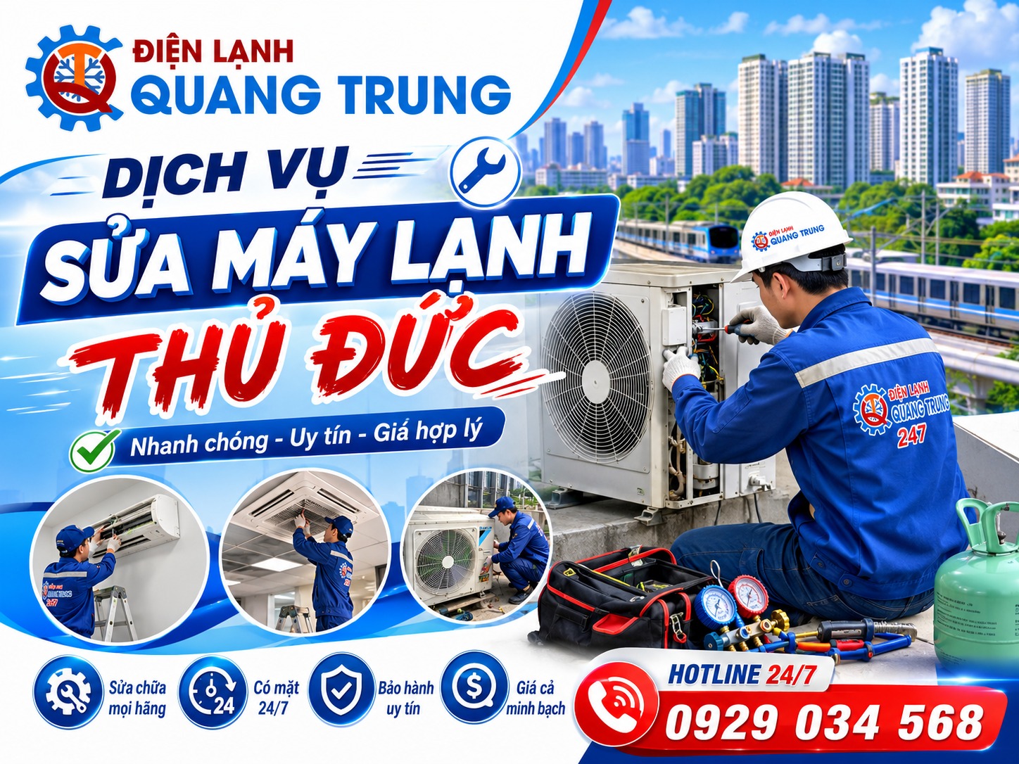 Dịch vụ sửa máy lạnh Thủ Đức uy tín, nhanh chóng 2 Sửa máy lạnh Thủ Đức